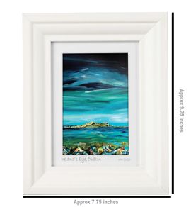 Ireland's Eye, Dublin. A6 framed print by artist Helen Mathews