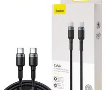 Baseus Catklf-alg1 Cafule Pd 2.0 Type-c To Type-c 100w 20v 5a L=2m Grey+black
