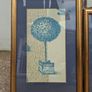 Nice set of 3 Vintage Botanical prints on woven Linen Image 2