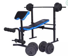 Pro Fitness Folding Workout Bench with 50kg Weight Package
