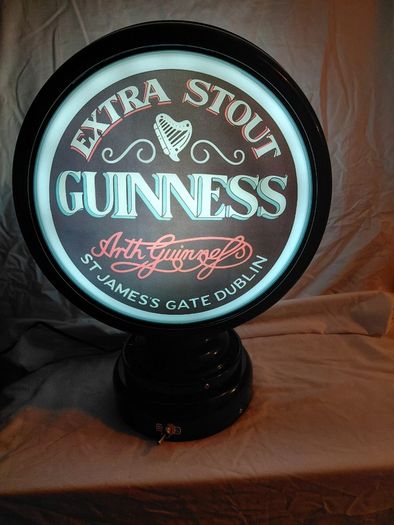 New Double Sided Rotating Guinness Bar Advert Light