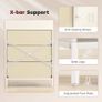 Chest of Drawers, Dresser with 3 Fabric Drawers and Aluminium Handles - White Image 4