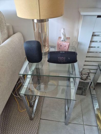 Glass nested side tables