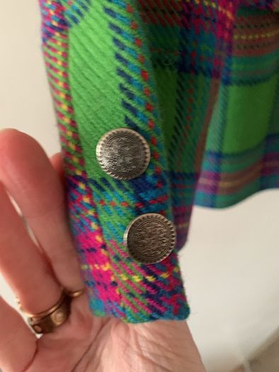 vintage check blazer