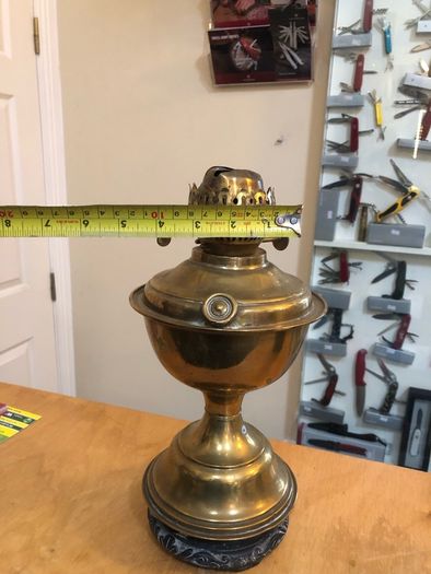 1800 s Vintage Oil Brass Lamp