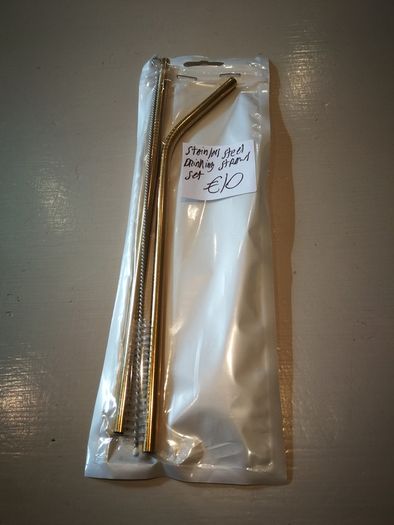 Stainless Steel Drinking Straws 2 PC Set