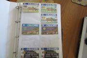 call card collection in folder