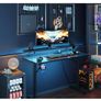Gaming Desk with LED & Power Outlets, 100 x 50 cm Computer Desk Image 6