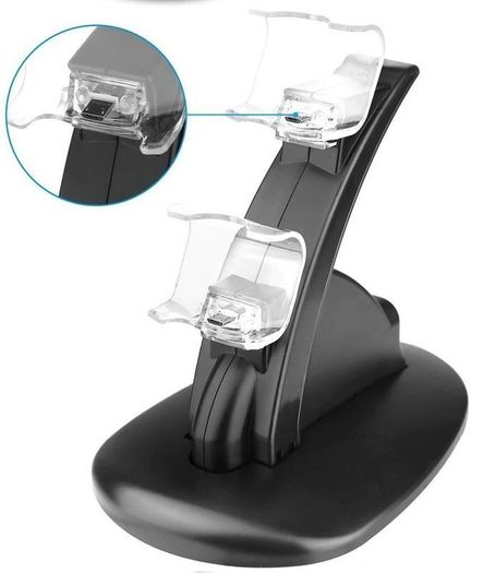 New Playstation 4 Dual Gamepad Controller Docking Station Charger PS4 #1084