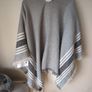 Poncho/Shawl Grey/White-Never Worn Image 2