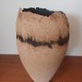 Fabulous Tall Hand-Built Studio Pottery Vase in a Textured Stoneware Clay with an Organic Asymmetric Shape, Hand Made, A Piece of Sculptural Art, But Unknown Maker Image 6