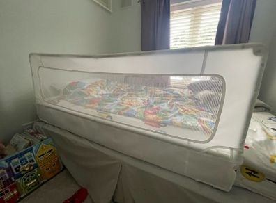 Tall bed safety rail