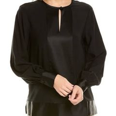 Brooks Brothers Black Silk Blouse