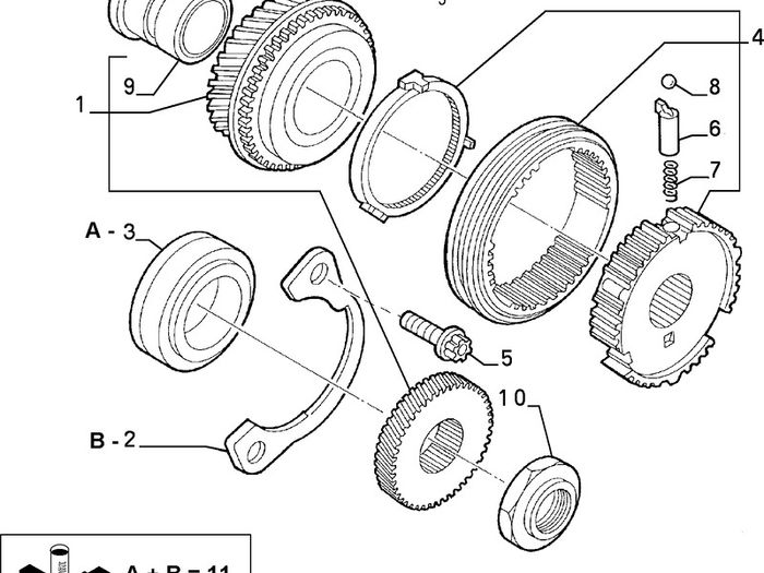 5th Gearset with Synchro (Fiat Ducato)