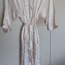 Cream Kimono Satin Dressing Gown Image 2