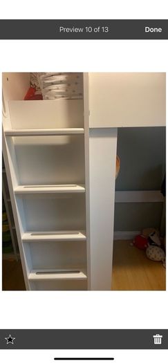 Smastad loft bed, wardrobe, drawers and desk