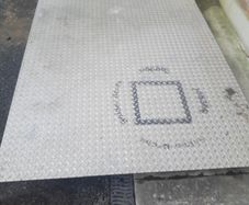 Stainless steel checker plate flooring