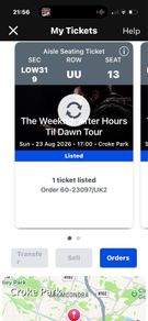 2 The Weekend tickets NEED GONE