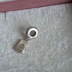 Pandora birthday wishes  dangle charm very good condition