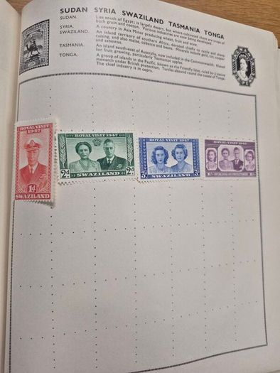 stamp album with stamps of the world