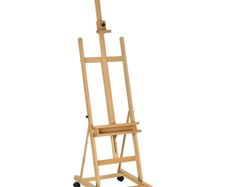 Vinsetto Easel, Artist Easel, Adjustable, 4 Wheels, Natural + Black