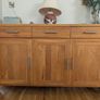 Solid Oak dining table, side board & chairs for 8 Image 6