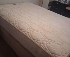 Double bed ( mattress and split divan base ) plus beside locker