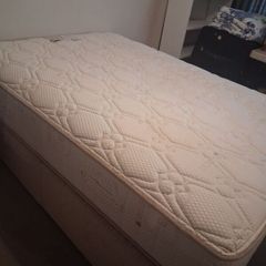 Double bed ( mattress and split divan base ) plus beside locker