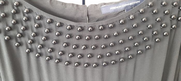 French Connection beaded black dress 10