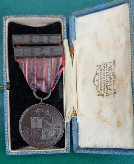 1927 English Sports Medal with 1928 bar