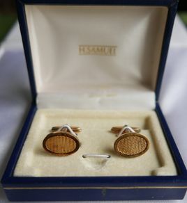 Vintage Sterling Silver 925 Swank Cufflinks in Original Box Mens Wedding Groom Retro Accessories
