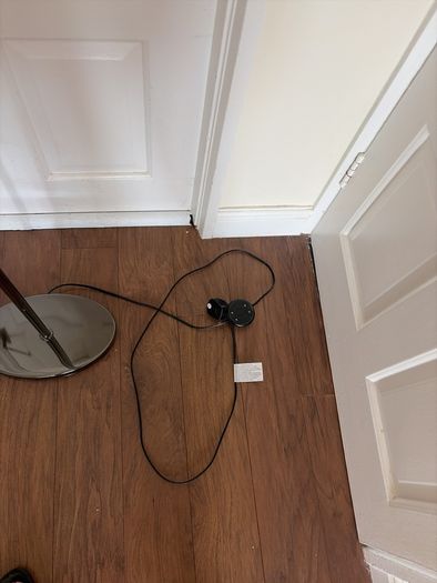 Grey floor lamp