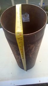 Flue steal pipe stove 7'' 500mm long