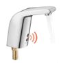 Touchless Bathroom Sink Faucet, Automatic Motion Sensor Restroom Toilet Faucet Cold Water with Single Hole, Battery Operated for 9.5 mm Pipe Commercial Lavatory,Chrome Plated Silver Image 2