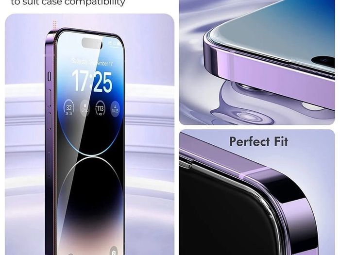 For iPhone 14 Pro Tempered Glass Screen Protector Saver Cover Case Friendly New