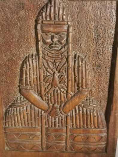 Vintage Hand Carved Wooden Plaque