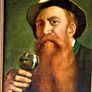 Oil painting of a hunter with a glass of wine Image 2