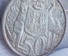 1966 Australian silver 50c 80% silver