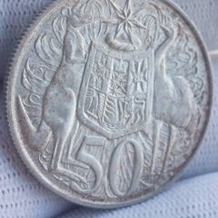1966 Australian silver 50c 80% silver