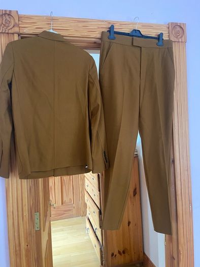 Comptoir Des Cotonnoirs Warm Camel Dry Wool Blazer & Trousers Suit