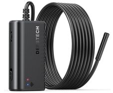 DEPSTECH WiFi Endoscope Inspection Camera, 1200P HD Wireless Borescope with Light, IP67 Waterproof, 3.5M Semi-Rigid Snake Camera Cable, Compatible with iPhone & Android Smartphone, Tablet