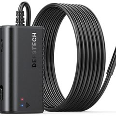 DEPSTECH WiFi Endoscope Inspection Camera, 1200P HD Wireless Borescope with Light, IP67 Waterproof, 3.5M Semi-Rigid Snake Camera Cable, Compatible with iPhone & Android Smartphone, Tablet