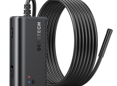 DEPSTECH WiFi Endoscope Inspection Camera, 1200P HD Wireless Borescope with Light, IP67 Waterproof, 3.5M Semi-Rigid Snake Camera Cable, Compatible with iPhone & Android Smartphone, Tablet