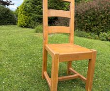 5 Large Light Oak Dining Chairs