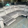 Grey corner recliner sofa Image 4
