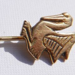 Vintage 9Ct Yellow Gold Art Deco Design Pin 3,19g