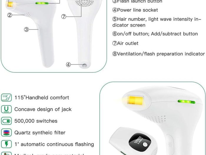 IPL Laser Hair Removal System for Face and Body