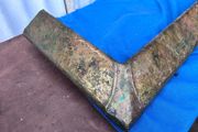 antique brass and wood engraved fender