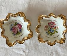 Vintage pair of Limoges porcelain trinket dishes PRICE DROP
