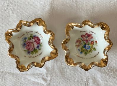 Vintage pair of Limoges porcelain trinket dishes PRICE DROP